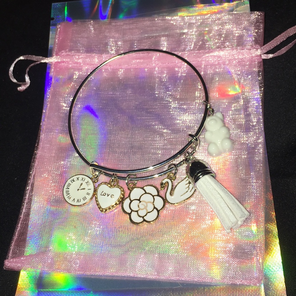 Silver Charm Bangles